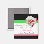 Fuchsia Flower Pink & Green Save the Date Magnet (Voorkant / Achterkant)