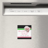 Fuchsia Flower Pink & Green Save the Date Magnet (Insitu (Vaatwasser))