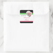 Fuchsia Flower Pink & Green Wedding Stickers (Tas)