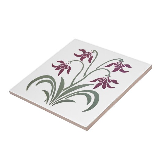 fuchsia flower tegeltje (Zijkant)