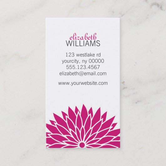 Fuchsia Flower Visitekaartje (Voorkant)