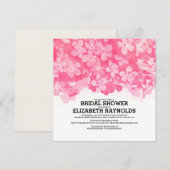 Fuchsia Flowers Bridal Shower Invitations Kaart (Voorkant / Achterkant)