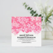 Fuchsia Flowers Bridal Shower Invitations Kaart (Staand voorkant)