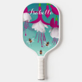 Fuchsia Flowers Pickleball Paddle (Voorkant)