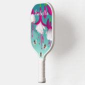 Fuchsia Flowers Pickleball Paddle (Links)