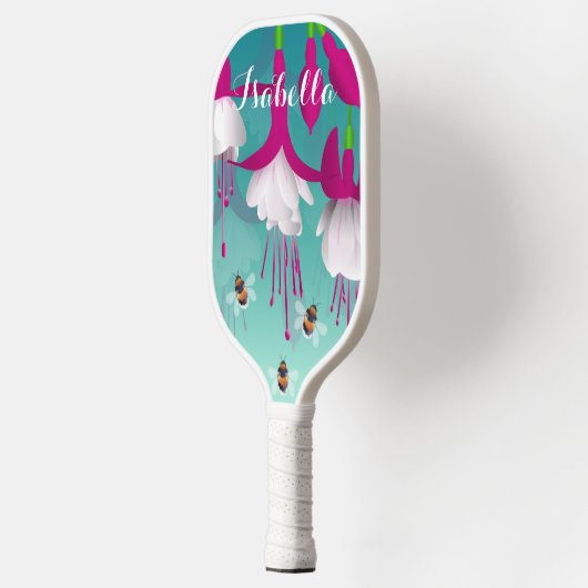 Fuchsia Flowers Pickleball Paddle (Links)