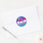 Fuchsia Flowers Ronde Sticker (Envelop)