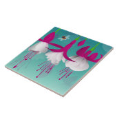 Fuchsia Flowers Tegeltje (Zijkant)