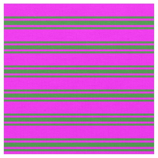 Fuchsia & Forest Green Colored Pattern Stof (Close Up)