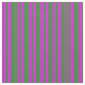 Fuchsia & Forest Green Striped/Lined Pattern Stof (Close Up)