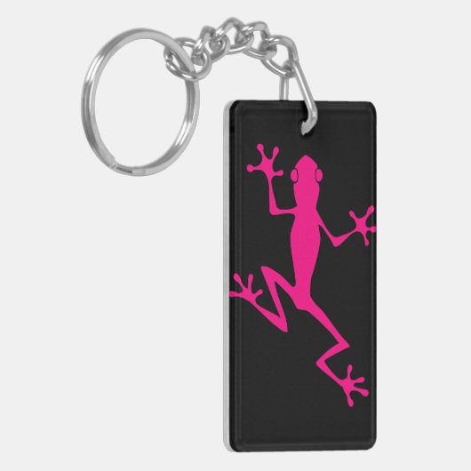 Fuchsia frog sleutelhanger (Voorkant Links)