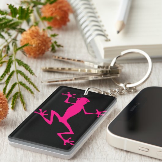 Fuchsia frog sleutelhanger (Voorkant Rechts)