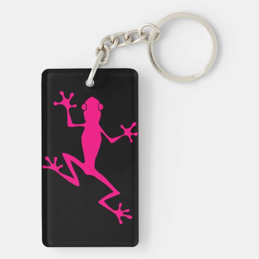 Fuchsia frog sleutelhanger (achterkant)
