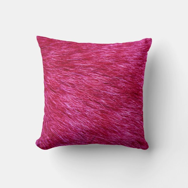Fuchsia Fur Kijk Kussen (Voorkant)