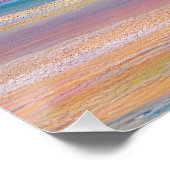 "Fuchsia Fusion" Abstract zeegezicht Perfect Poster (Hoek)