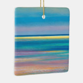 "Fuchsia Fusion" Abstract Zeelandschap Keramisch Ornament (Rechts)