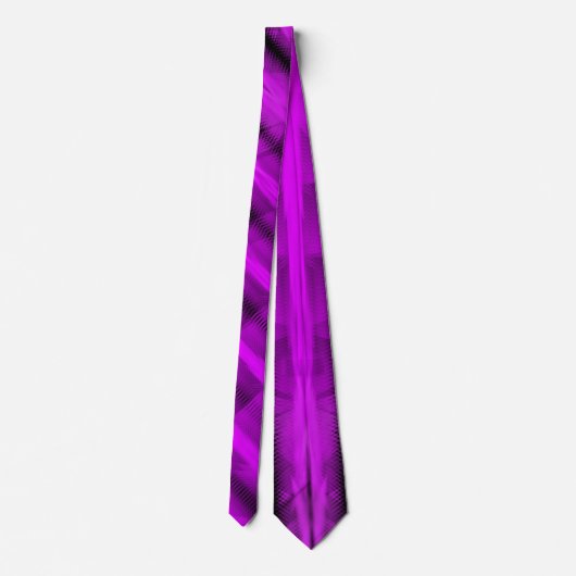 Fuchsia Futuristic Abstract Diagonal Pattern Art Stropdas (Achterkant)