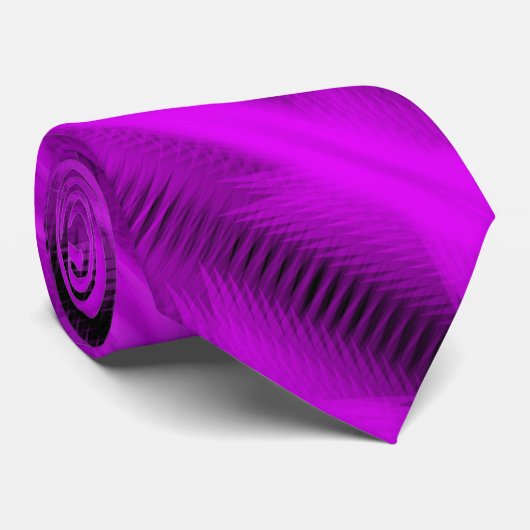 Fuchsia Futuristische Abstracte Diagonale Patroon  Stropdas (Opgerold)