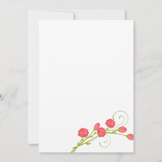 Fuchsia Garden Rozen - bruiloft uitnodiging (Achterkant)