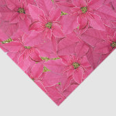 Fuchsia gekleurde poinsettias, bloemenmotief tissuepapier (Detail)