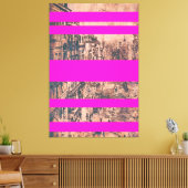 Fuchsia gemoderniseerde versie van St. James's Str Canvas Afdruk (Insitu (Woonkamer))