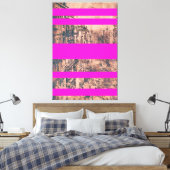 Fuchsia gemoderniseerde versie van St. James's Str Canvas Afdruk (Insitu (Slaapkamer))