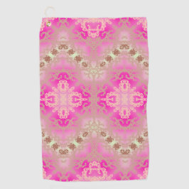 Fuchsia geometrisch – Roze patroon Golfhanddoek