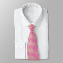Fuchsia geometrisch – Roze patroon Stropdas