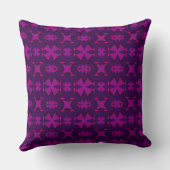 Fuchsia Geotech: A Vibrant Abstract Geometric Text Kussen (Achterkant)