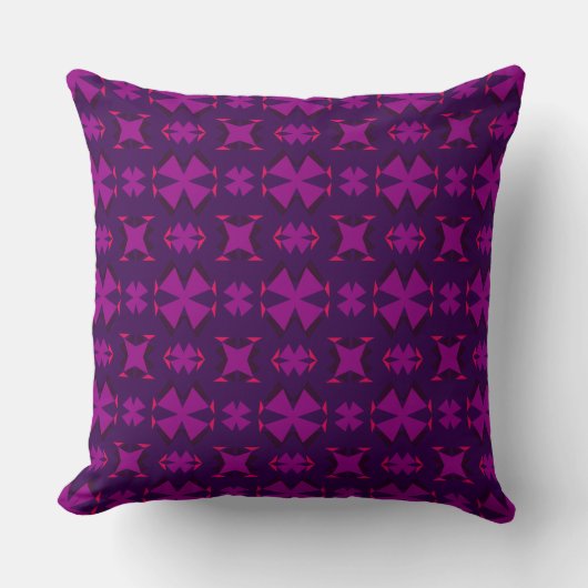 Fuchsia Geotech: A Vibrant Abstract Geometric Text Kussen (Voorkant)