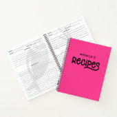 Fuchsia gepersonaliseerde recepten notitieboek (Binnen)
