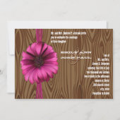 Fuchsia Gerber Daisy Wedding Invite Kaart (Voorkant)
