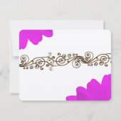 Fuchsia Gerber Daisy Wedding RSVP (Voorkant)