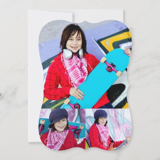 Fuchsia Glitter Afstuderen Cutout Graduation Party Kaart (Achterkant)