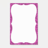 Fuchsia Glitter look Hot Pink Sparkle Print Post-it® Notes (Voorkant)