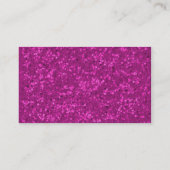 Fuchsia Glitter look Hot Pink Sparkle Print Visitekaartje (Achterkant)