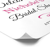 Fuchsia Gold Botanic Garden Vrijgezellenfeest Sign Poster (Hoek)