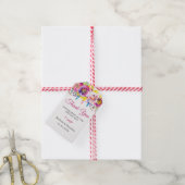 Fuchsia Gold Flowers Weddenschap Hartelijk dank Cadeaulabel (Met Touw)