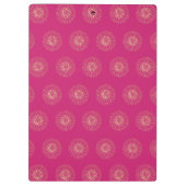 Fuchsia | Golden Zinnia Flower Medallions Klembord (Achterkant)
