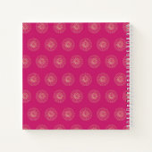 Fuchsia | Golden Zinnia Flower Medallions Notitieboek (Achterkant)