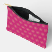 Fuchsia | Gouden Zinnia Bloem Medaillons Etui (Open)