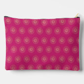 Fuchsia | Gouden Zinnia Bloem Medaillons Etui (Achterkant)