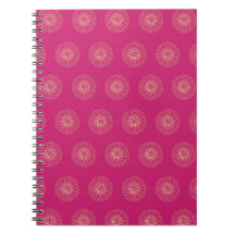 Fuchsia | Gouden Zinnia Bloem Medaillons