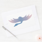 Fuchsia Gradient Crane-Sticker Rechthoekige Sticker (Envelop)