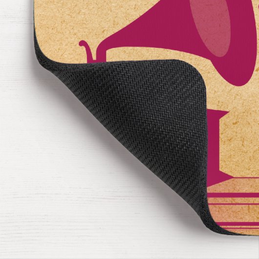 Fuchsia  Gramophone Mousepad Muismat (Hoek)