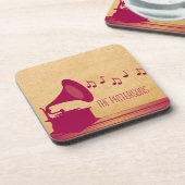 Fuchsia  Gramophone Onderzetter Set (Linkerzijde)