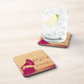 Fuchsia  Gramophone Onderzetter Set (Rechterzijde)