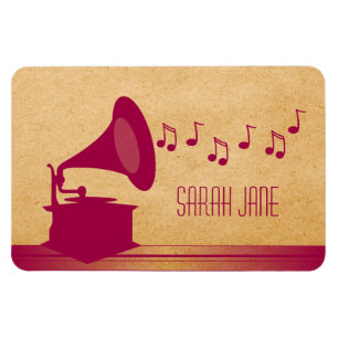 Fuchsia Gramophone Premium Magnet Magneet