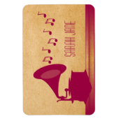 Fuchsia  Gramophone Premium Magnet Magneet (Verticaal)