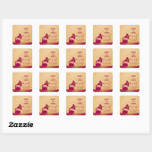 Fuchsia  Gramophone Save the Date Stickers (Vel)